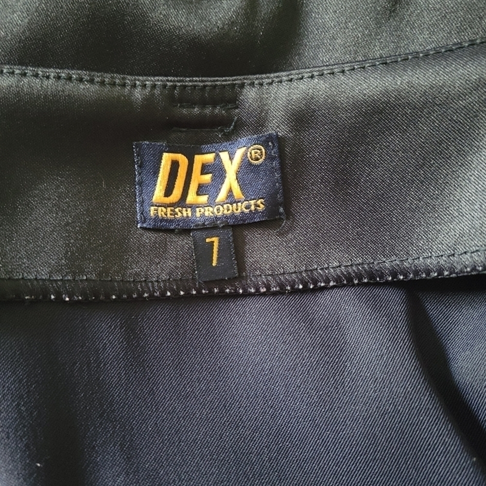 Vintage 90s Y2K Sexy Black Satin Square Bib Neckline Mini Dress Embroidered Sz 7 - Picture 10 of 10